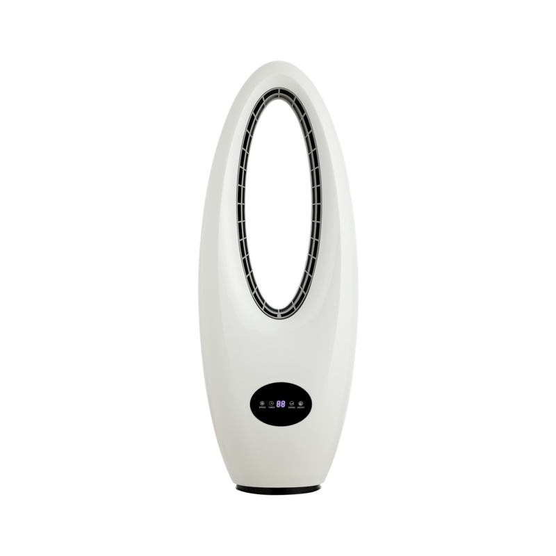 Ventilador de torre moderno sem p&aacute;s em um quarto